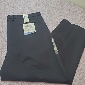 NWT Dockers Big Tall Classic Pleated SuperiorStretch Black Pants 46x30 ($65)